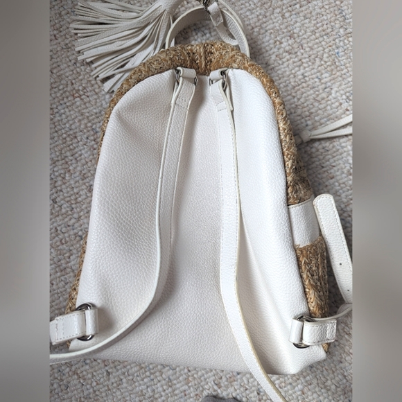 Steve Madden Studded Straw backpack - Picture 2 of 7